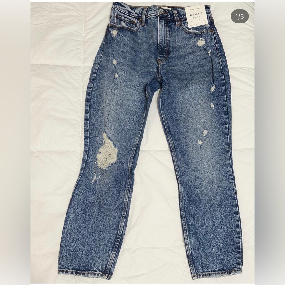 High rise skinny jeans